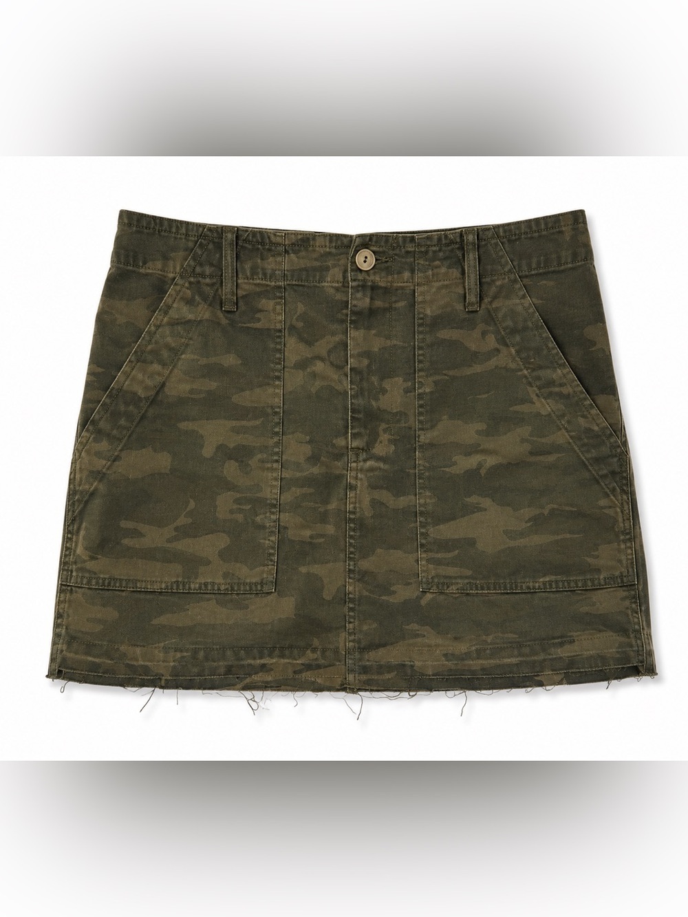 Sanctuary Olive Camo Utility Mini Skirt